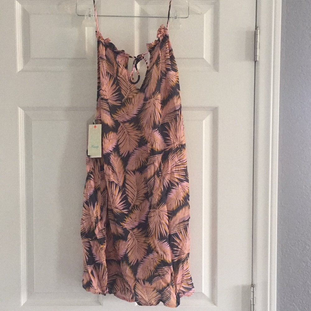 Maaji Orange Quartz palm print coverup dress - Picture 2 of 8